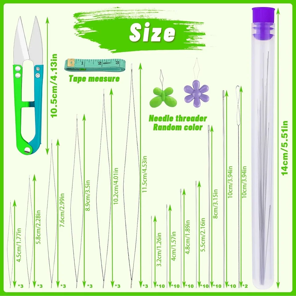 Big Eye Beading Needle Set 2