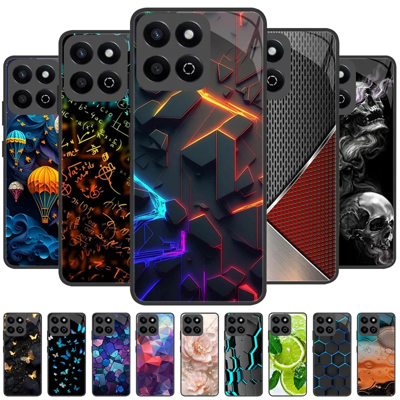 Enhanced Tempered Glass Hard PC Back Case with TPU Bumper