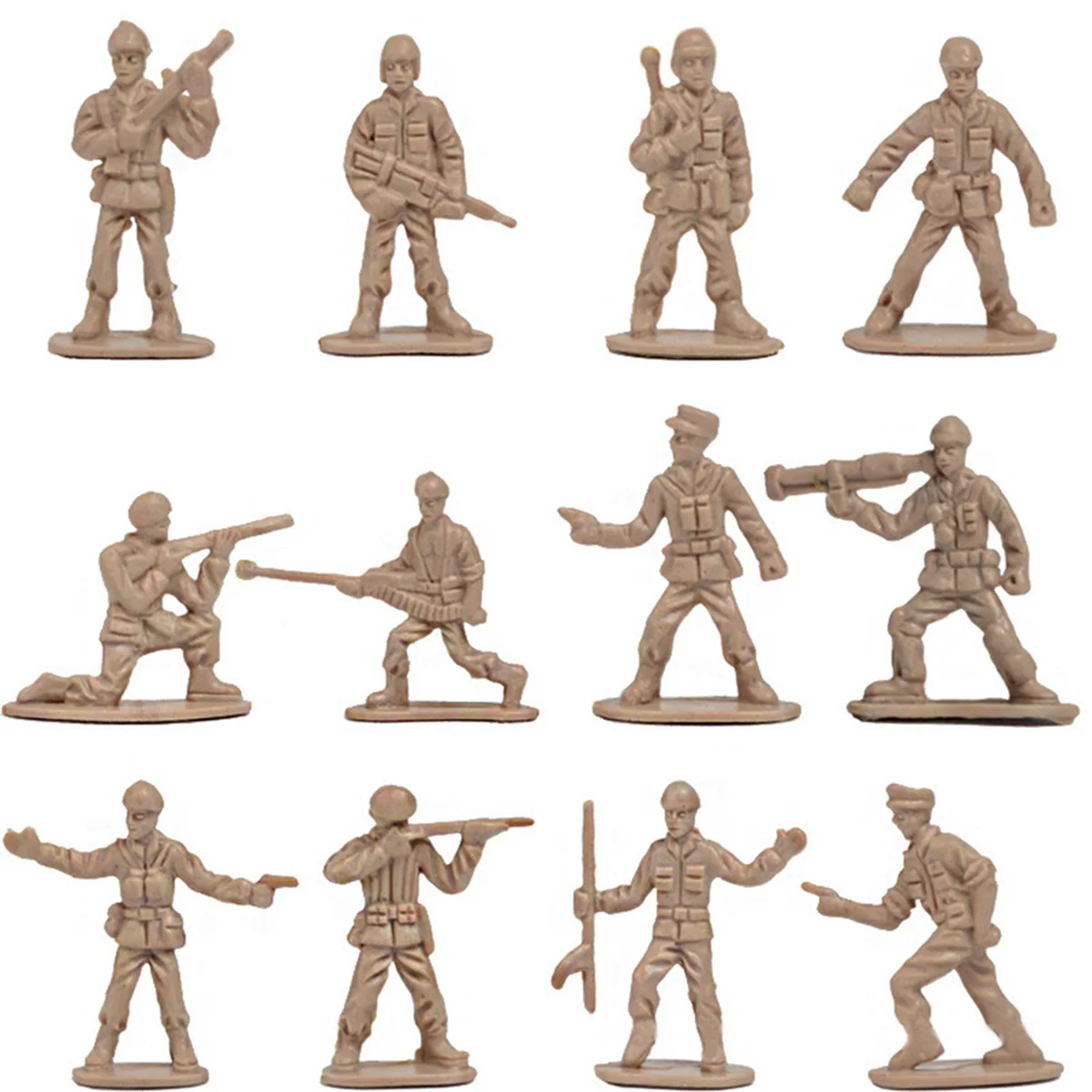 BAAU 720Pcs 1/72 DIY Simulation Plastic Soldiers Figurine Figures Model Mini Figures Sand Table Accessories