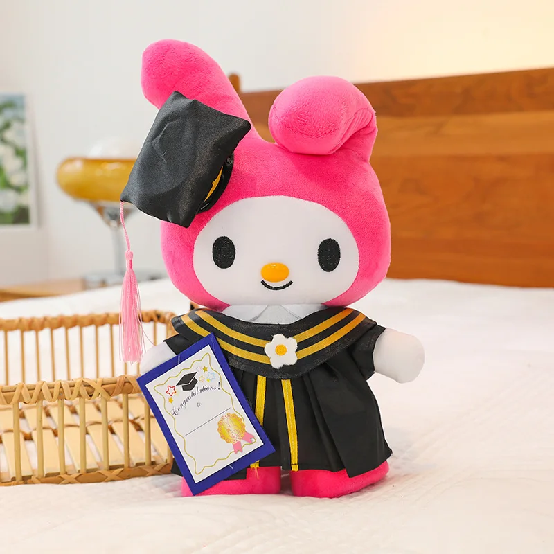 thumbnail image 1 of 2024 NUEVO Sanrio Hello Kitty Kuromi Temporada de graduación Uniforme académico Gorro de médico de graduación Muñeco de peluche Muñeco de peluche Regalo para estudiantes, 1 of 5