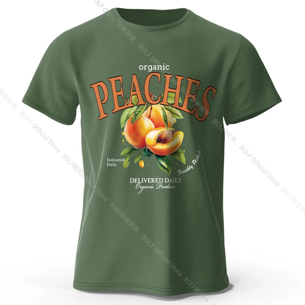 Lightweight Yellow Peach Watercolor Graphic Cotton Tee - Breathable & Trendy Summer Top