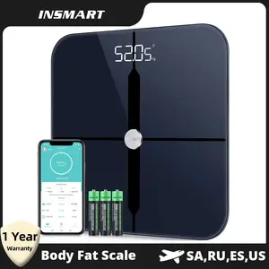 Body Fat Scale, High Accurate Measurement Digital Smart Bathroom Scale,  Digital Bathroom Scale with Bluetooth by iOS and Android App, 13 Function  Body Analysis, 180 kg / 400 lb – AICOOK