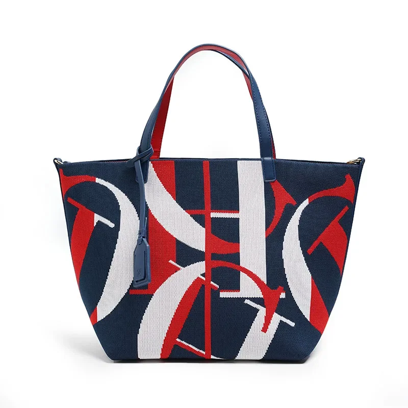 حقيبة يد نسائية ذات سعة كبيرة بتصميم كلاسيكي على ش...