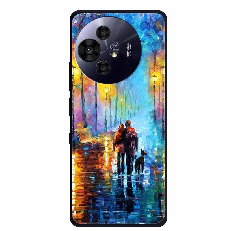 Premium Black Silicone Protective Case for TCL 50 Pro NxtPaper 5G