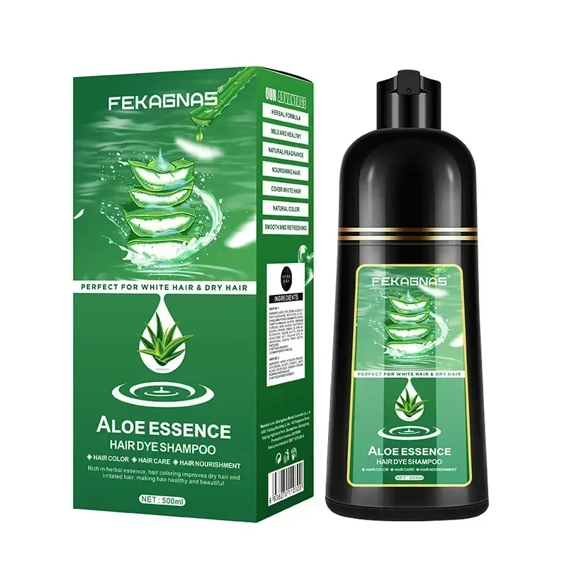HairDyeShampoo3in1LightBrownAloeVeraGingerEssenceGreyHair