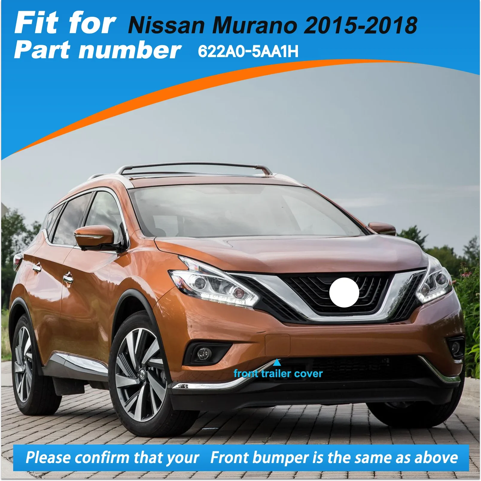 Car Front Bumper Tow Hook Cover Cap Towing Eye For Nissan Murano 2015 - View #8