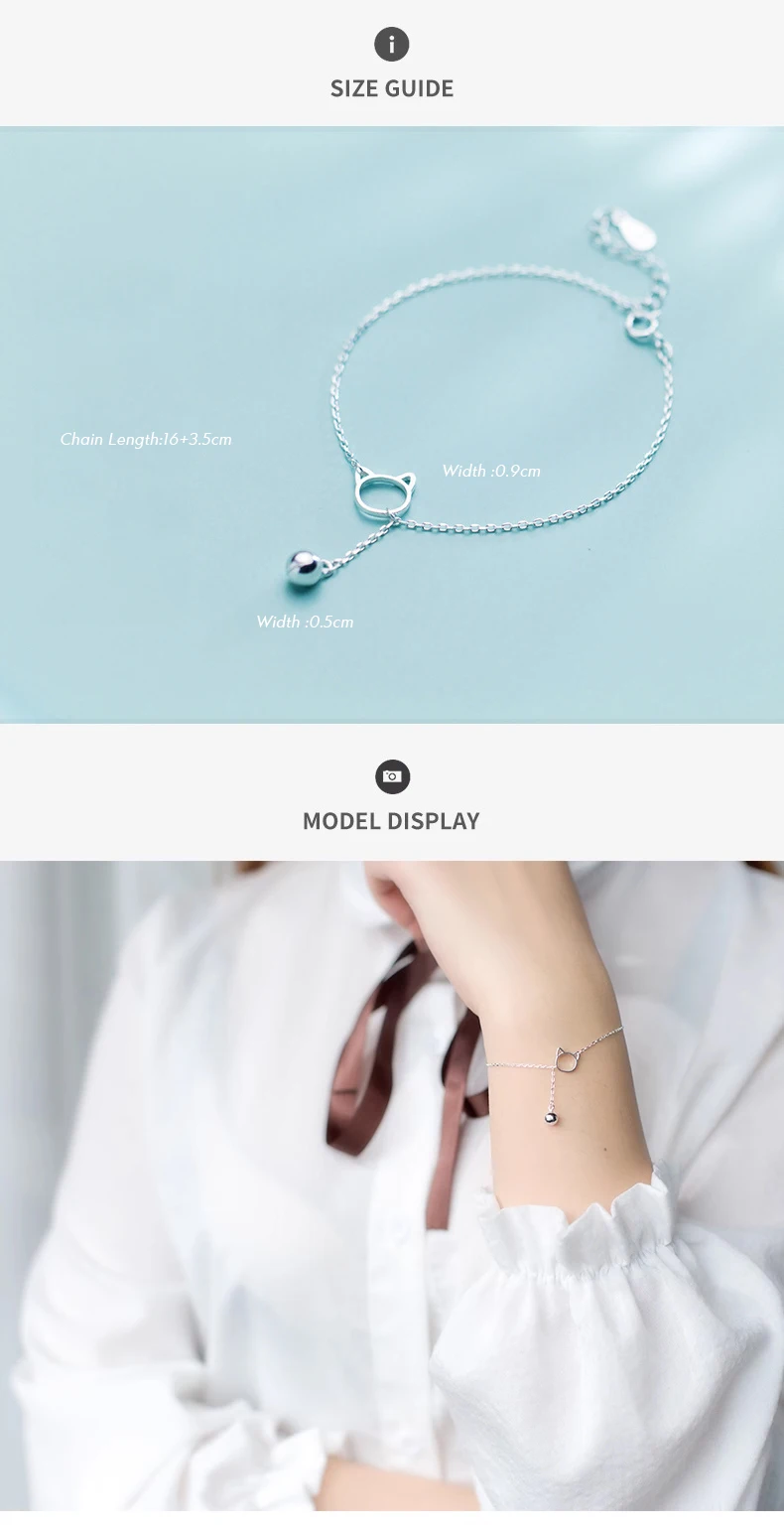 Trendy New Chain Link Cat Lucky Bell Bracelet Tiny Cute - PeticaDeals