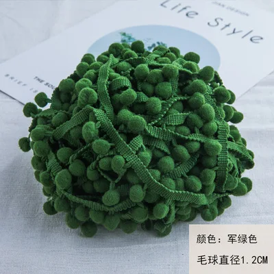 Vibrant Mini Pom Pom Lace Trim for Creative DIY Projects