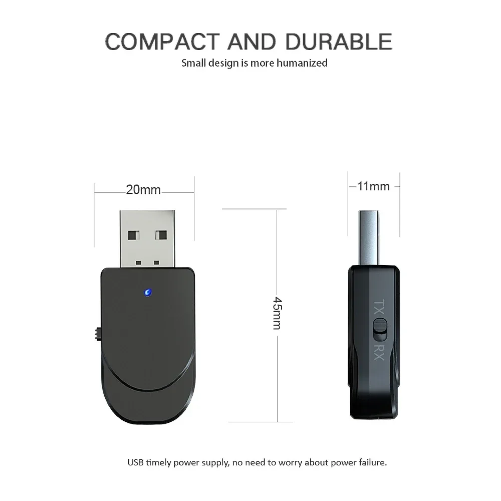 KN330 3in1 Bluetooth 5.0 Adapter for TV PC
