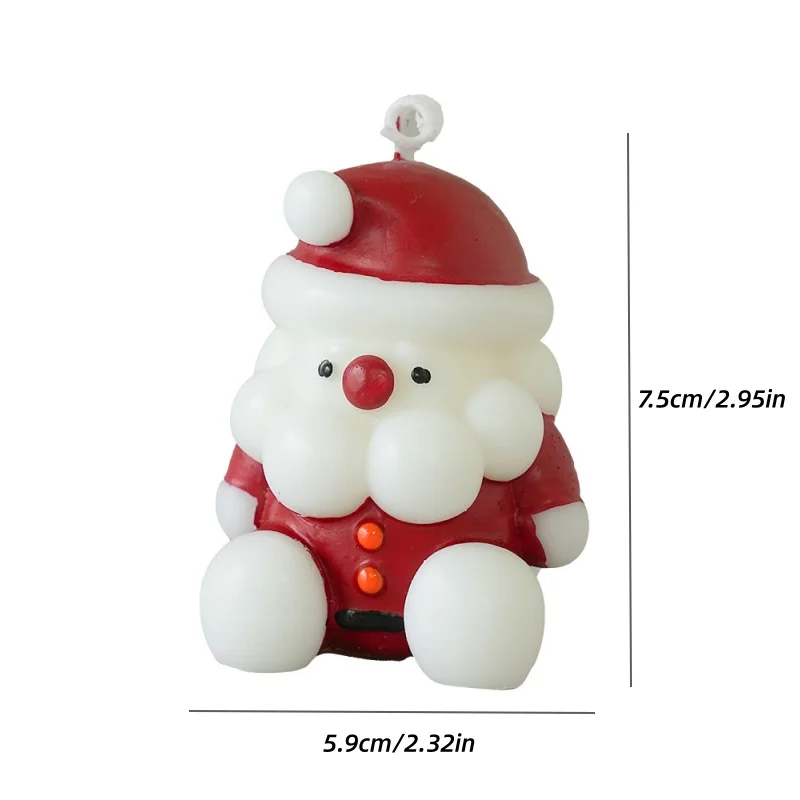 Handmade Christmas Tree Scented Candles with Realistic Santa Claus Design - Festive Ambiance Gift Favors