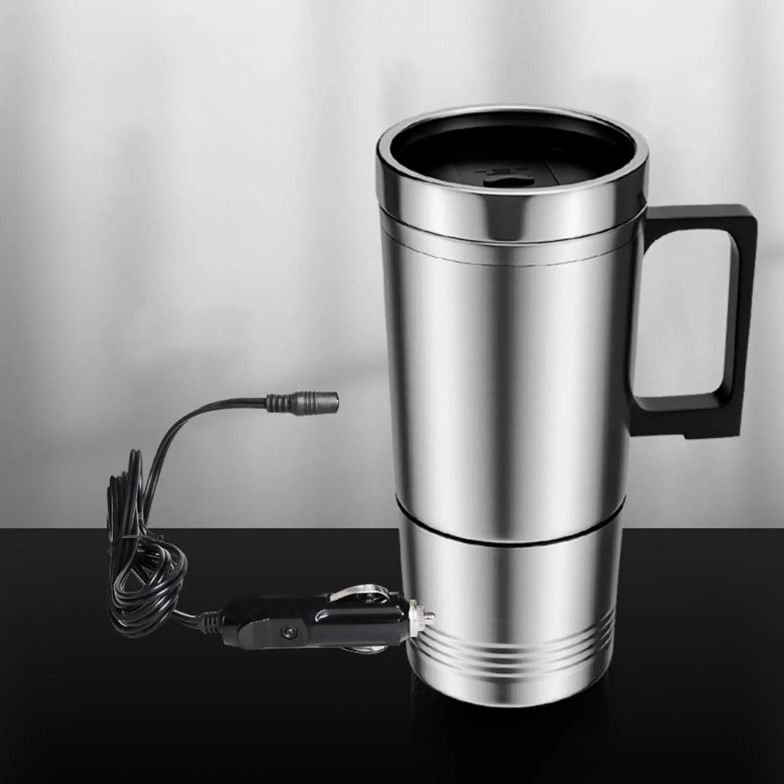 자동차 난방컵 스테인레스 스틸 300ml 실용적인 휴대용 누수 방지 프리미엄