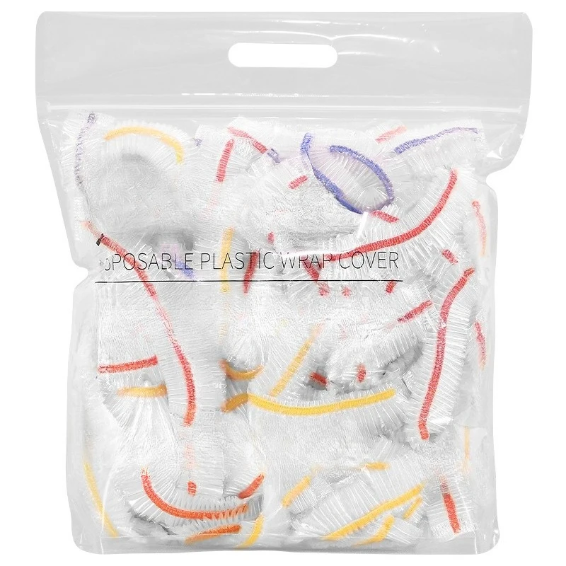 100PCS Color Elastic Disposable Fresh-keeping Cover, Leftover Food Fresh-keeping Bowl Cover, Household Fresh-keeping Film Cover