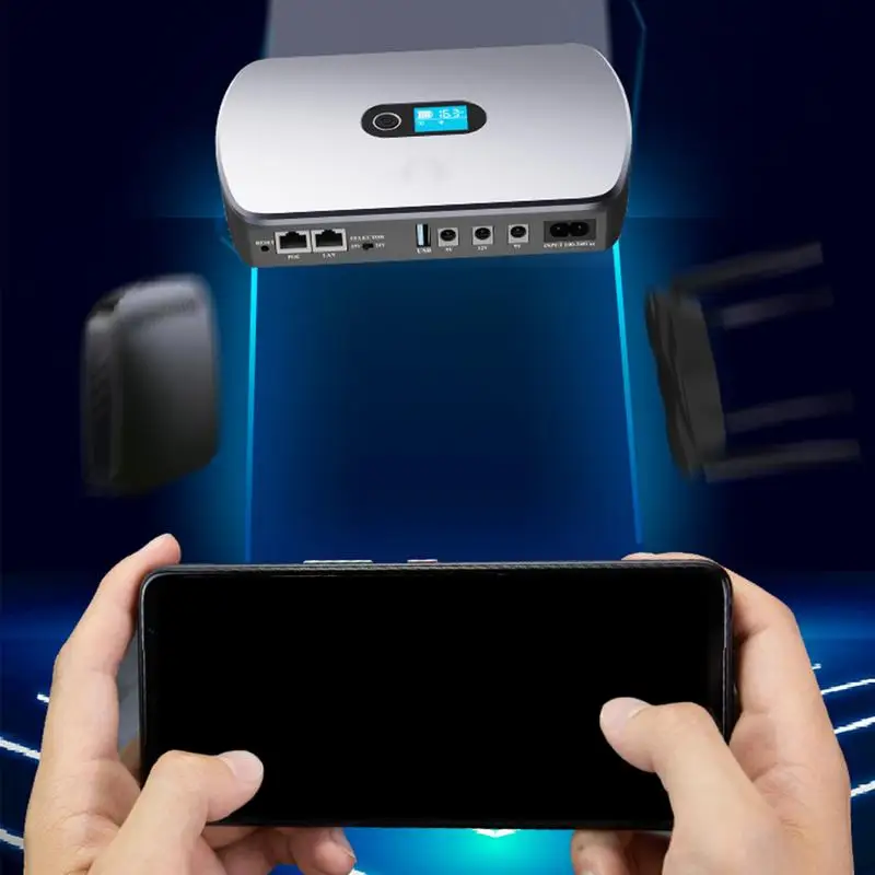Batterie Externe Ilepo 8800mAh + Mini UPS PoE 432P - Alimentation De Secours Blanche