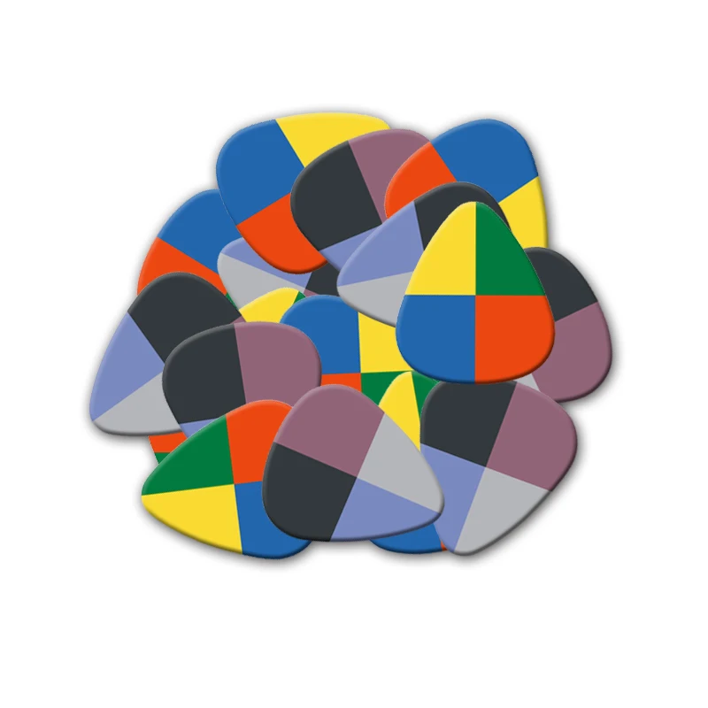SOACH 10Pcs/lot 0.71Mm 0.46 1.0 Thickness Color contrast Guitar Picks Pattern Guitar Paddles Parts Accessories pick