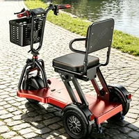 Trottinette électrique 3 roues 10 pouces pour adultes, pliable, avec siège enfant, 1000W 48V, tricycle électrique parent-enfant pour la famille 4