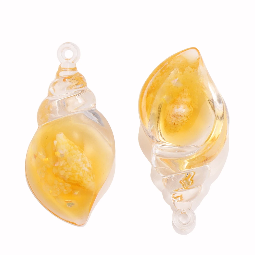 Gemischte 6 Stück Pailletten transparente Muscheln süße Anhänger Harz Muschel Charms für Damen Halsketten Ohrringe DIY Schmuckherstellung Zubehör – Detail 8