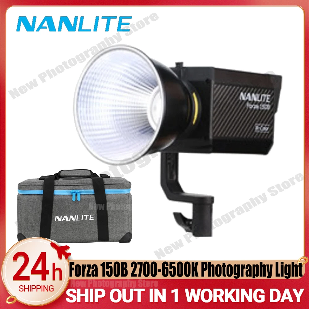 

Nanlite Forza 150B 150 Вт светодиодный фонарь для фотосъемки двухцветный 2700-6500K профессиональсветильник наружный моно-светильник COB светильник онарик стробоскоп