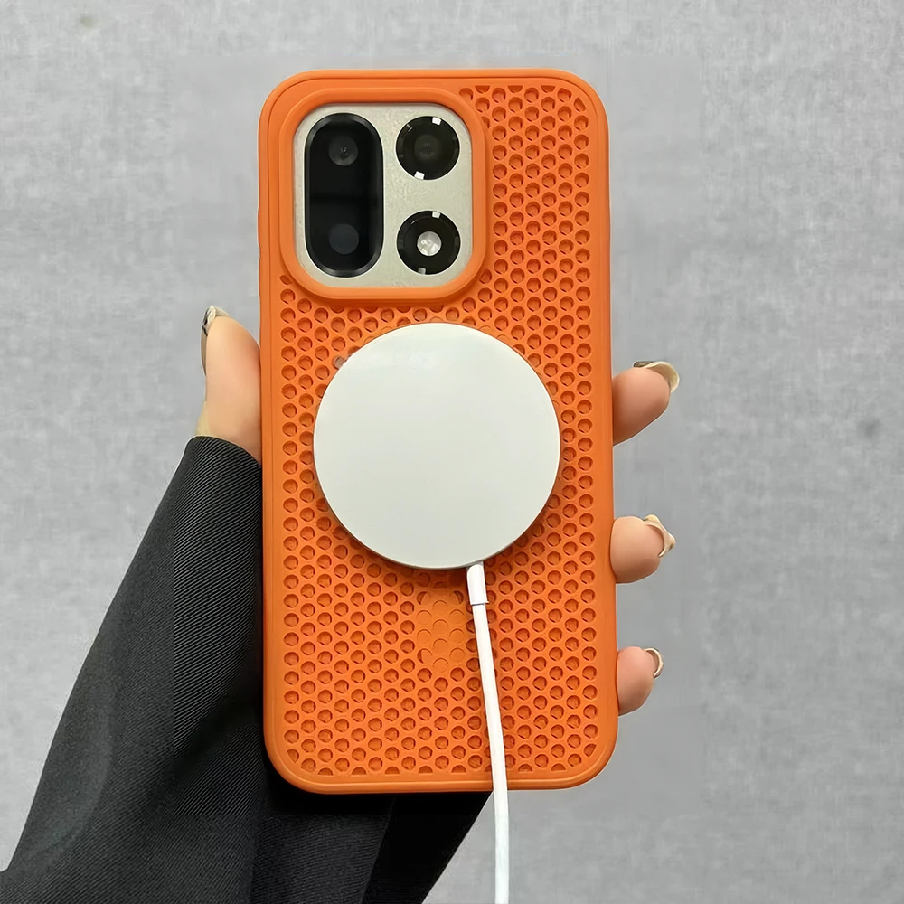 Cooling Breathable Mesh Magnetic Case with Heat Dissipation and Shockproof Hard Cover