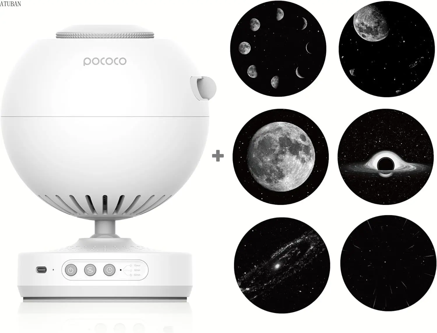 POCOCO-Galaxy-Star-Projector-for-Bedroom-with-Replaceable-Optical-Film ...