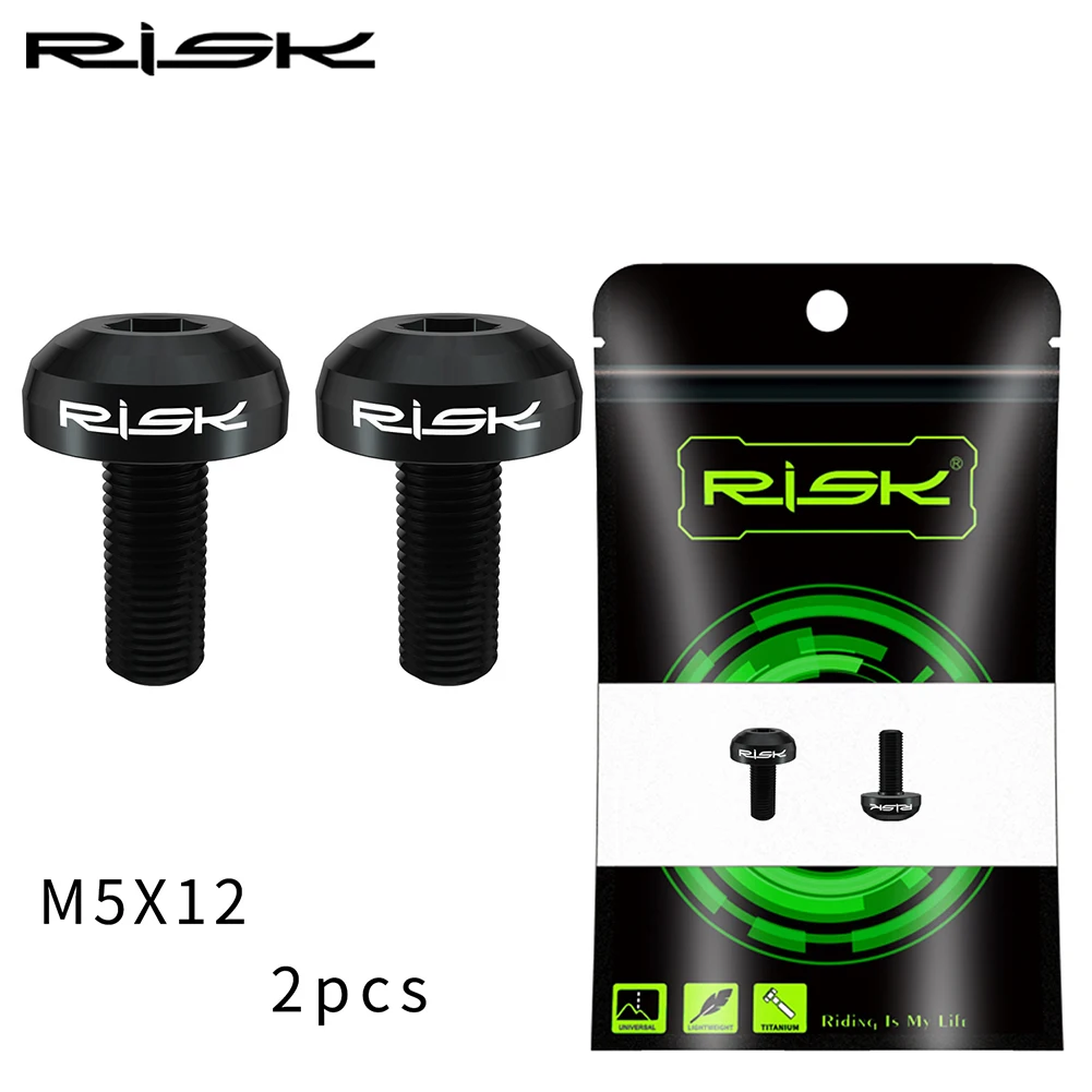 

RISK M5x12mm Screw Titanium Alloy Bike Bottle Holder ScrewsBicycle Water Bottle Cage BoltsBicycle Accessories
