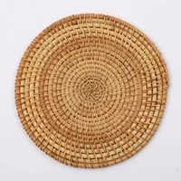 6pcs Rattan Wall Decor Hanging Woven Wall Plate Round Fruit Basket Boho Seagrass Decorative Trays for Living Room Drop Shipping 2