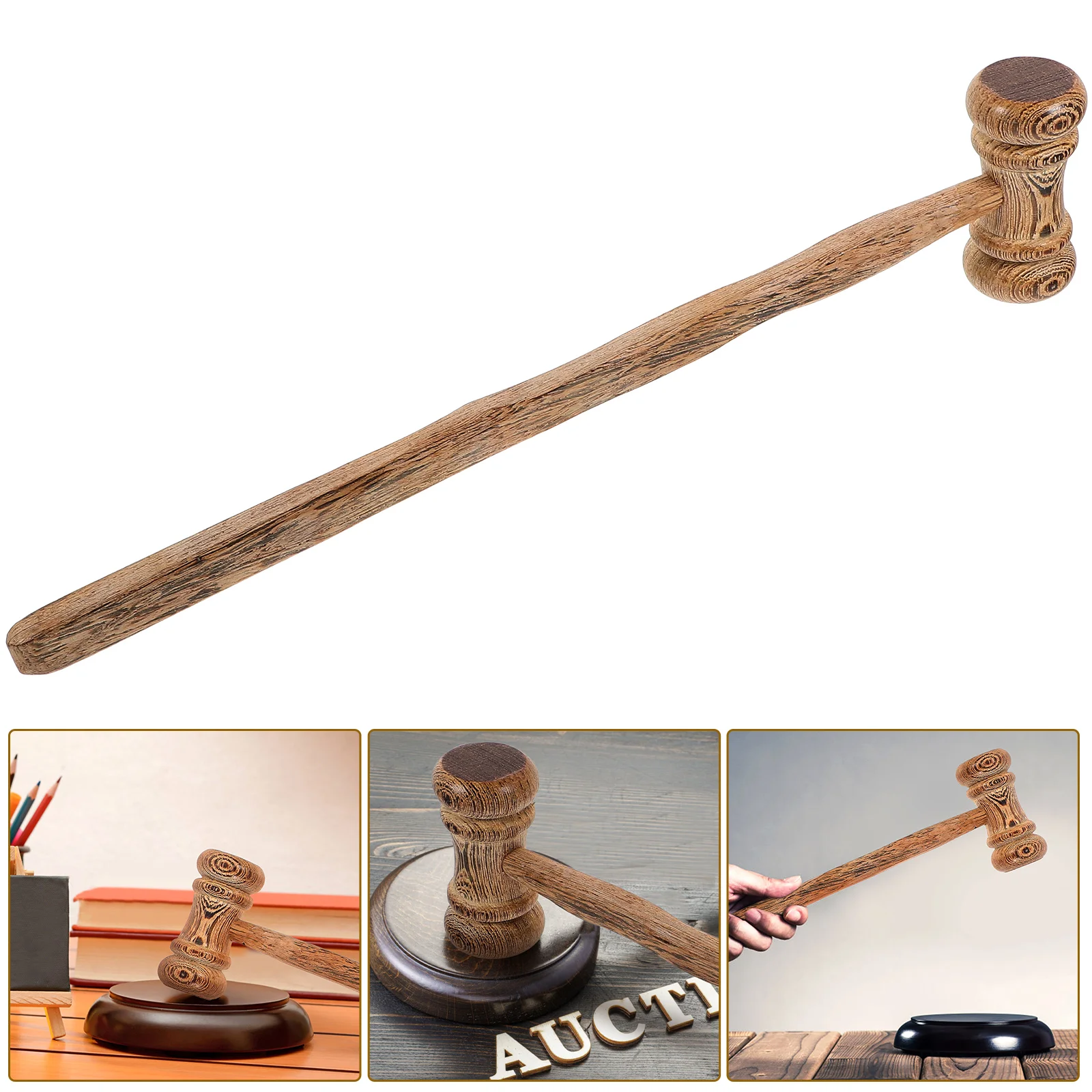 

Auction Hammer Lawyer Judge Court Wooden Judgement Gavel for Hammers Handheld Sale