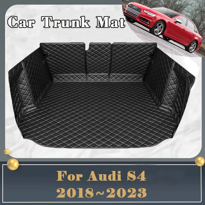 

Car Trunk Mat For Audi S4 2018~2023 Dirt-resistant Fully Surrounded Trunk Mat Rear Cargo Tray Car Accessories 2020 2021 2022