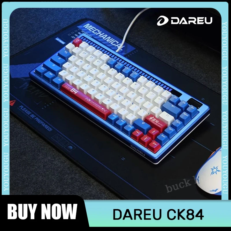

Dareu Ck84 Mechanical Keyboard Wired Gaming Keyboards Aluminum Alloy Cover Keyboards Hot-Swap Rgb Custom 84keys Gaming Keyboards