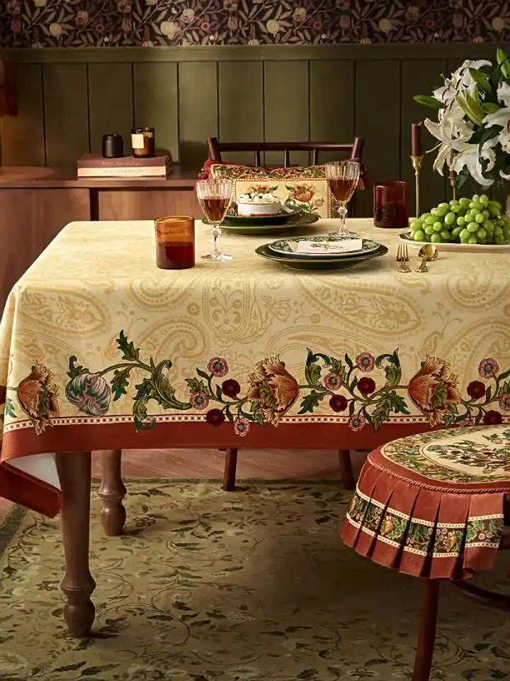 テーブルランナー ロング おしゃれ タッセル付き モダン 150 北欧 刺繍