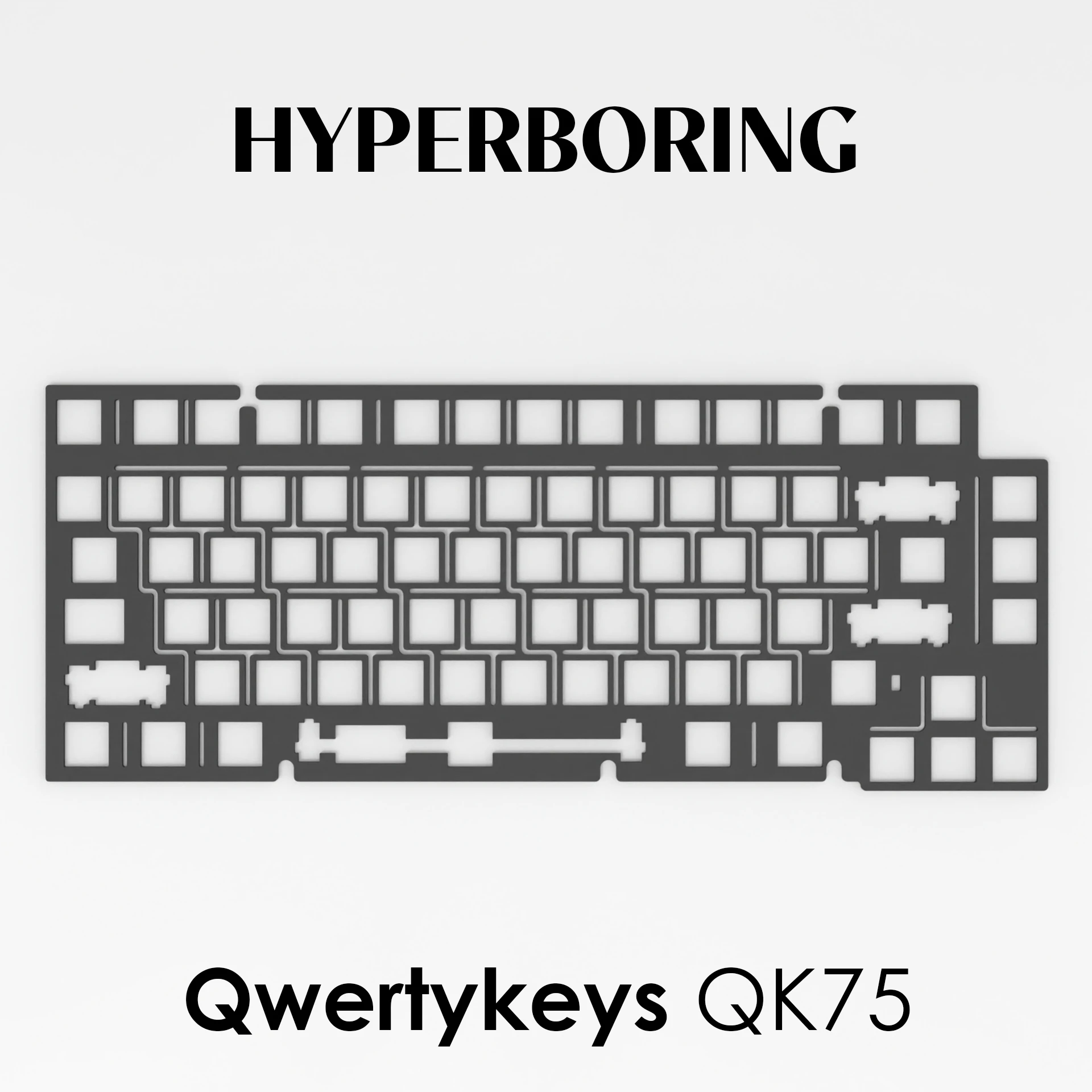 Qwertykeys QK75 Plate- mounte Stab version 6.25u Spacebar Keyboard 
