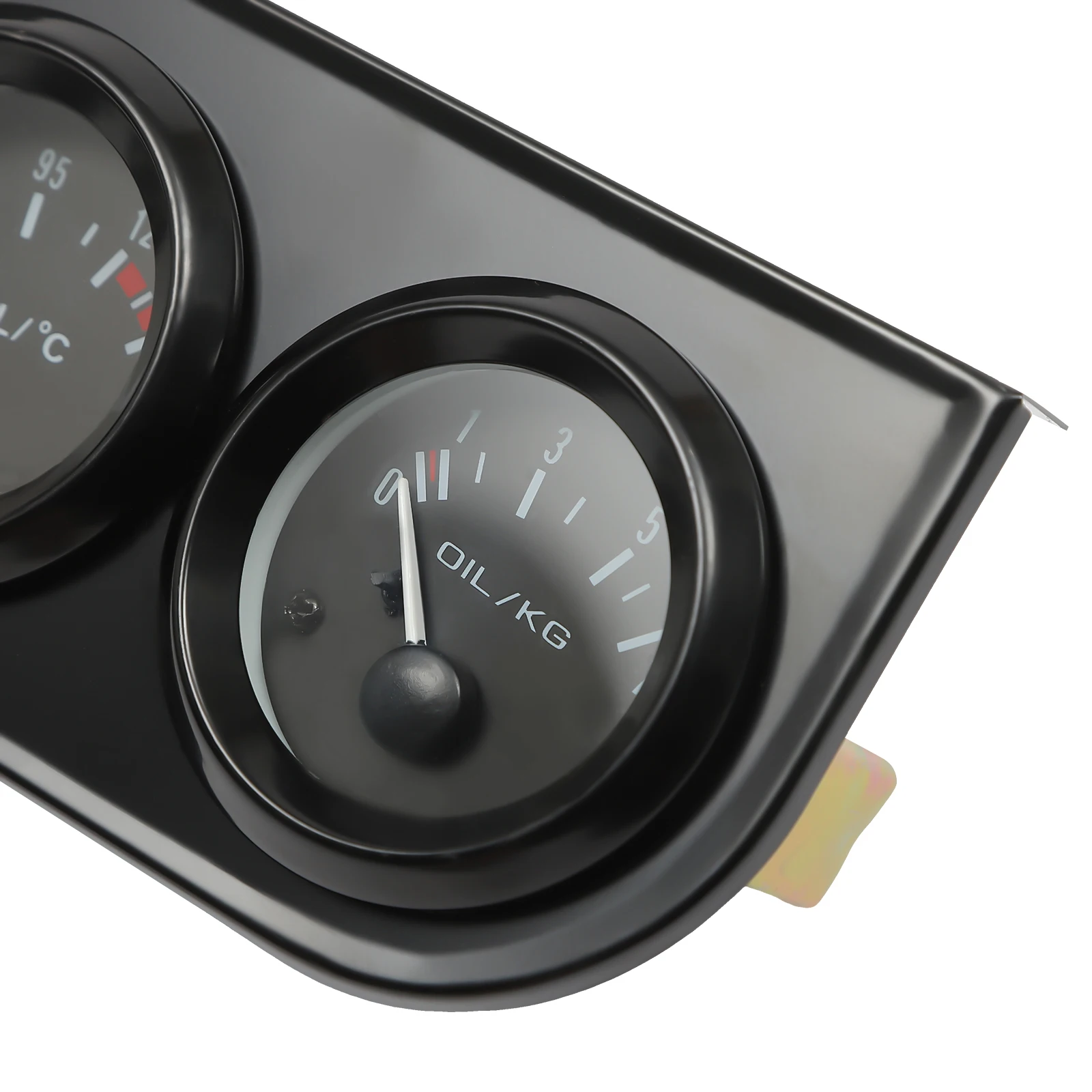Dreifach-Armaturenbrett-Set mit Öltemperatur-, Öldruck- und Spannungsmesser, großes LED-Display, 8-16V, schwarz, für Fahrzeug-LKW-Armaturenbrett – Detail 8