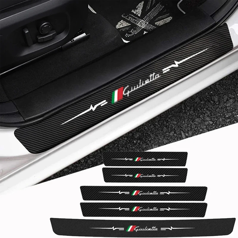 

Наклейки на пороги для Alfa Romeo Giulietta из углеродного волокна
