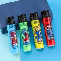 Clipper Lighter Windproof Jet Pink Flame Lighter Butane Gas Lighter Electronic Lighter 2024 New Style Lighter Smoking Gadgets 2