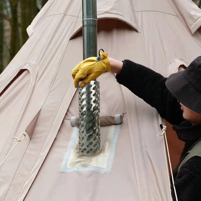 Tuyau de poêle à bois de chauffage en acier inoxydable, tente de