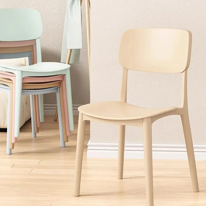 

Plastic Floor Designer Chairs Vanity Nordic Mobile Dining Chairs Modern Restaurant Sillas De Comedor Bedroom Furniture