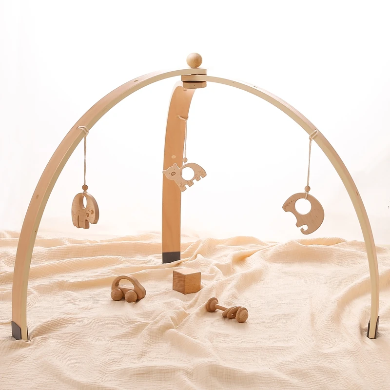 Baby Rakete Holz Dreieck Spielen Gym Rahmen Rassel Spielzeug Neugeborenen Mobile Hängen Sensorischen Spielzeug Rahmen Raum Dekorationen Spielzeug Geschenk Kinder – Detail 12