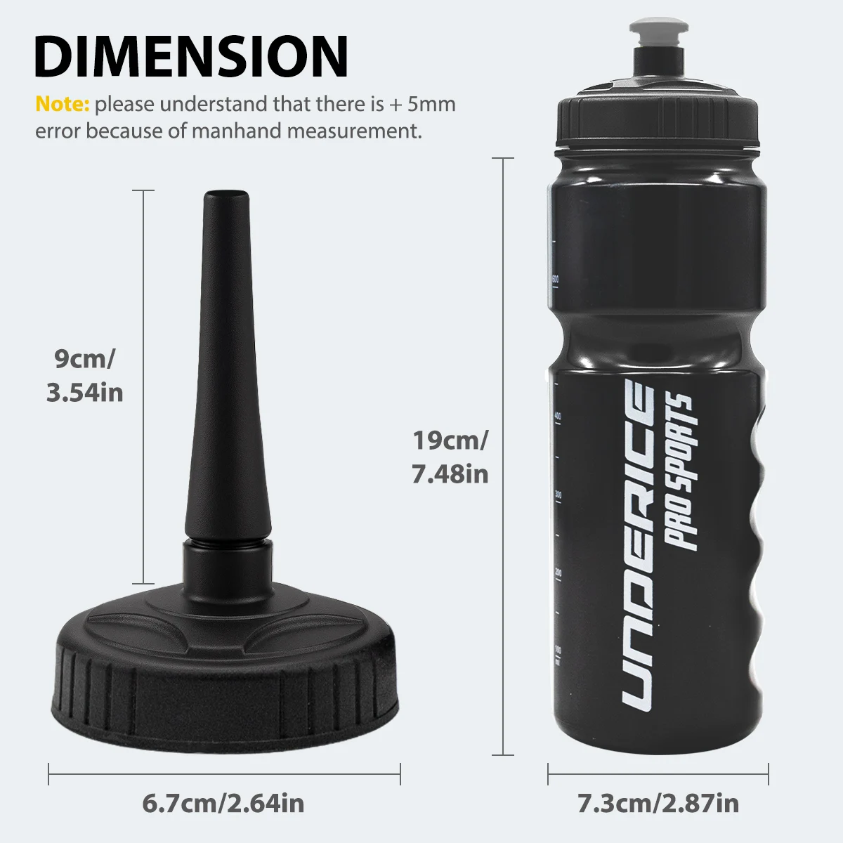 Ice Hockey Water Bottle 750ML BPA Free Equipment Ice Football Lacrosse Accessorie