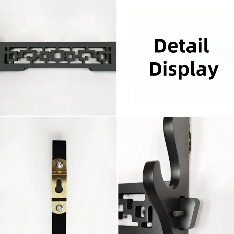 8-Layer Wall Katana Sword Shelf Japanese Samurai Sabre Holder Wood Katana Sword Display Stand Sabre Storage Rack Home Organizer 6