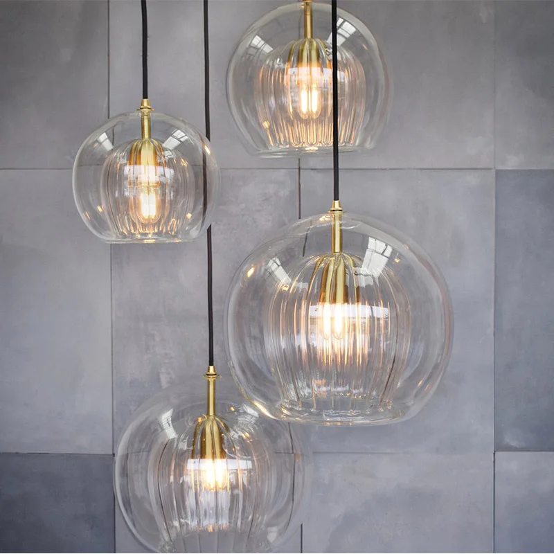 

vintage led suspension vintage glass ball salle a manger crystal pulley light pendant e27 pendant light