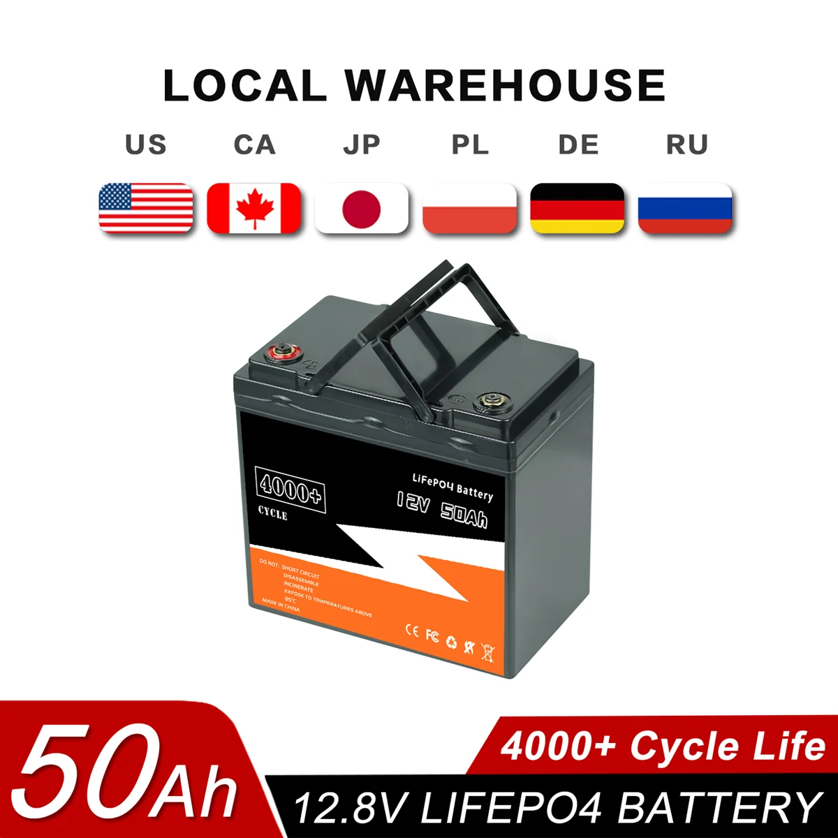 12V 12Ah Battery, 12V Lithium Battery, Deep Cycle 12V Rechargeable LiFePO4  Battery, Built-in BMS, Offer 4000 Cycles Life, for Power Wheels, Small UPS