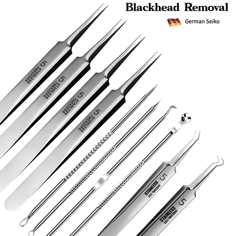 

Acne Blackhead Removal Needles Pimples Blackhead Clip Tweezers Black Head Pore Cleaner Deep Cleansing Tool Face Skin Care Tool