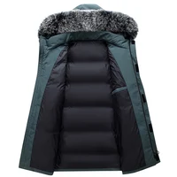 Veste à capuche coupe-vent en duvet de canard blanc chaud pour hommes, pardessus homme, parkas multi-poches, automne, hiver, 2023 4