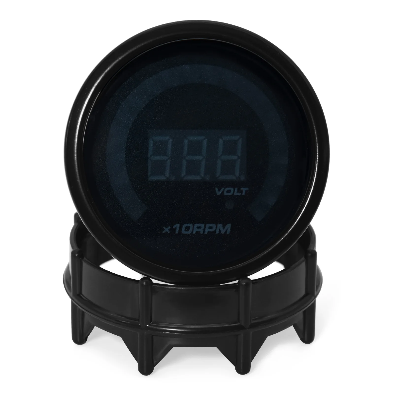 52mm Car Tachometer 0~9999 RPM Tacho Meter With Volts Fit 4/6/8 Cylinder Holder Cup For Car Racing 12V