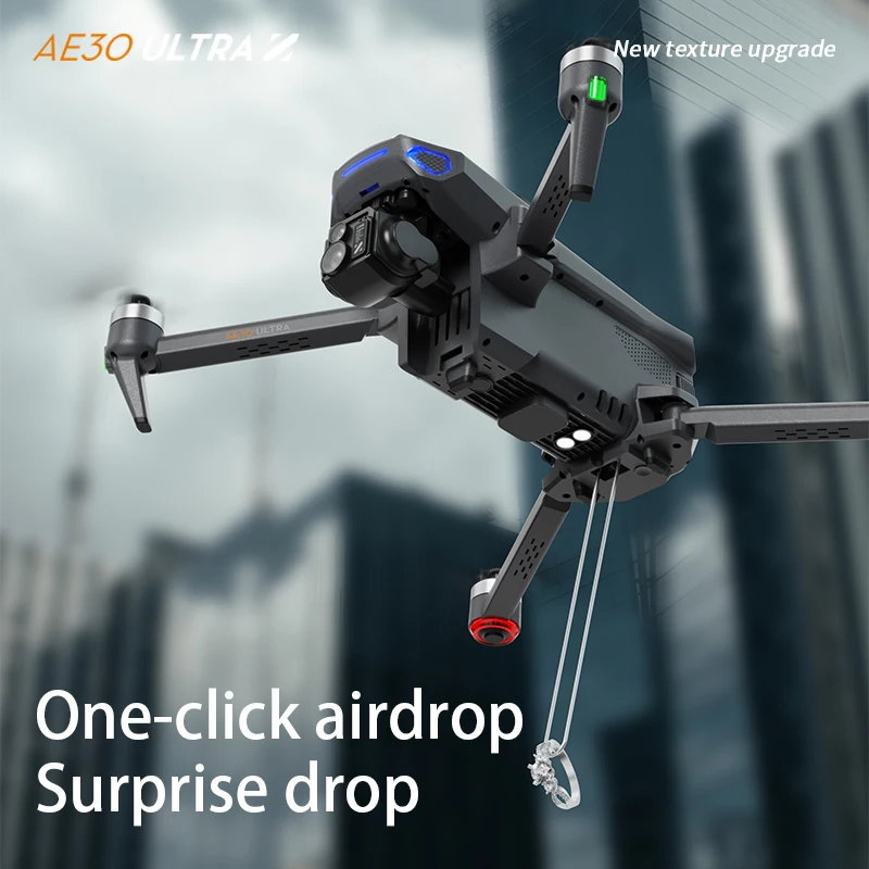 AE30 GPS Drone 8K Profession HD Camera 3-axis Gimbal Brushless Laser Obstacle Avoidance Airdrop With Large Screen Quadcopte Toys