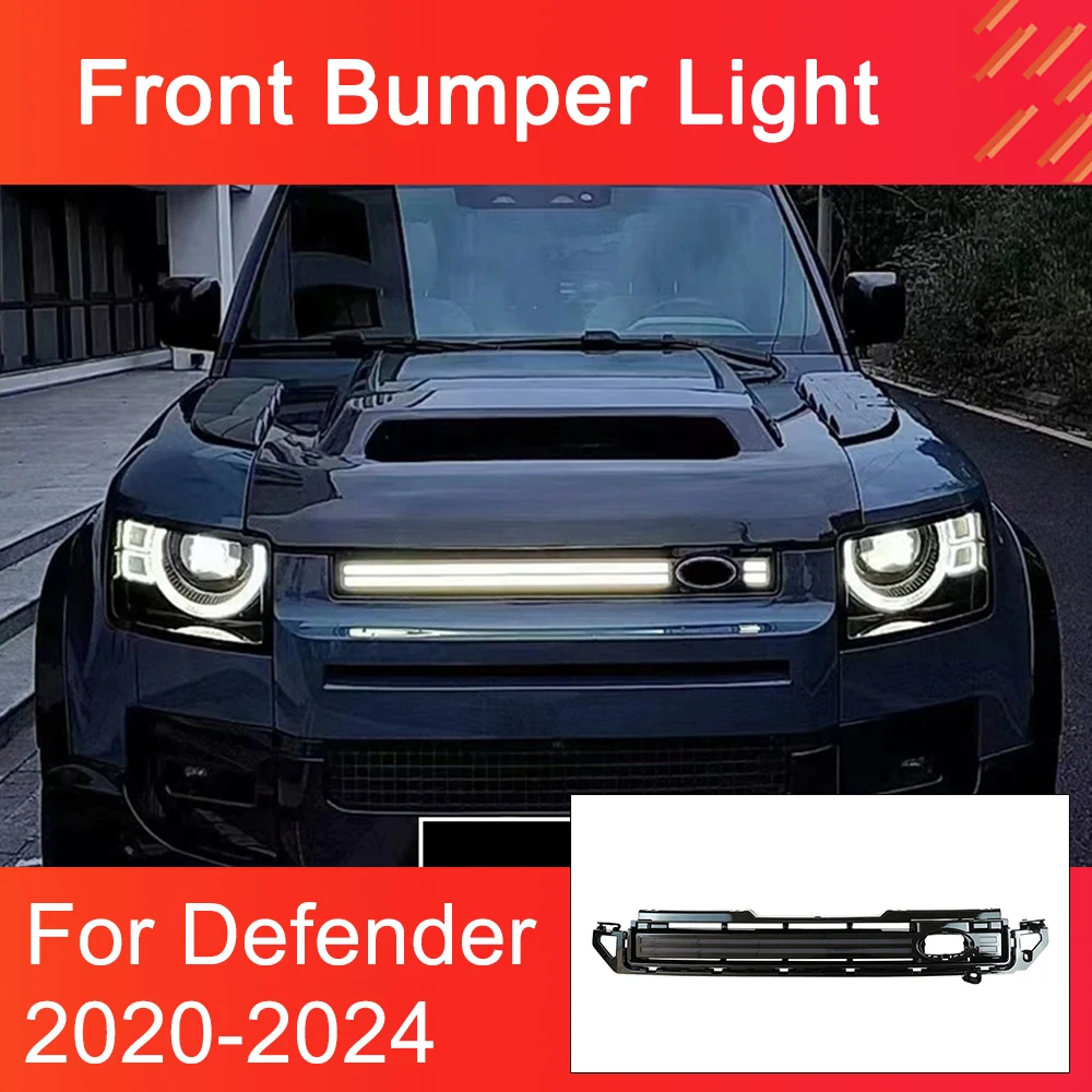 

Front Grille Lamp for Land Rover Defender 90 110 130 2020-2024 Led Grille Light with LED Dynamic Running Light Easy Install