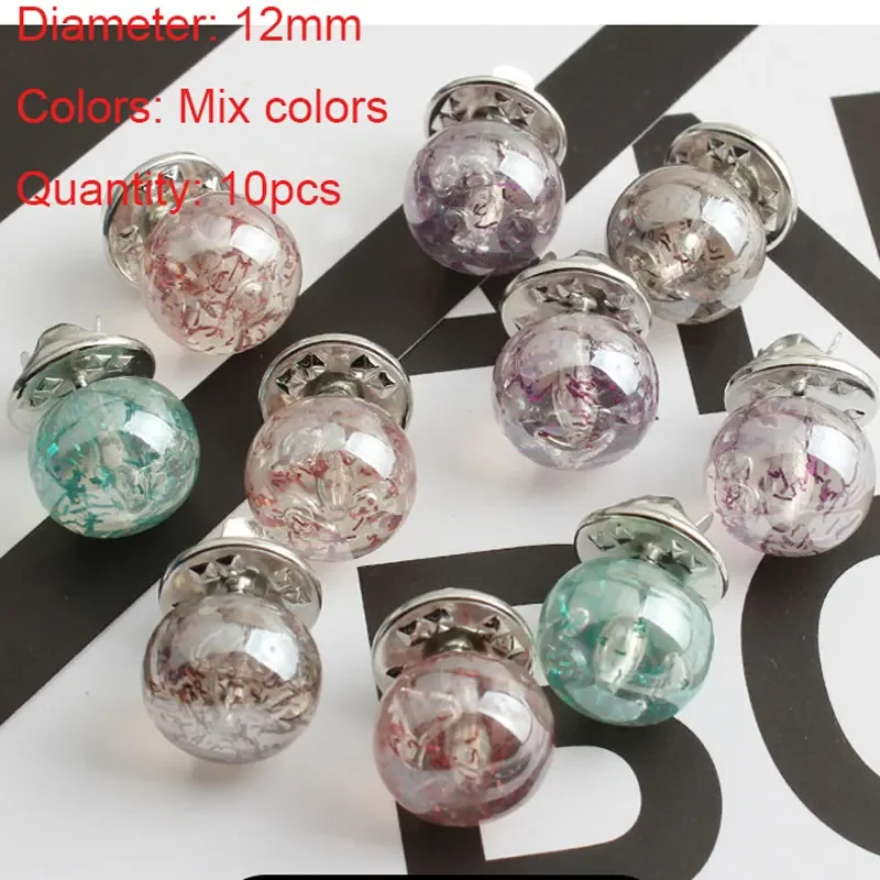 10Pcs 단추 여자 셔츠 브로치 단추 안전 진주 라인 석 브로치 단추 DIY 의류 드레스 코트 스웨터 셔츠 장식