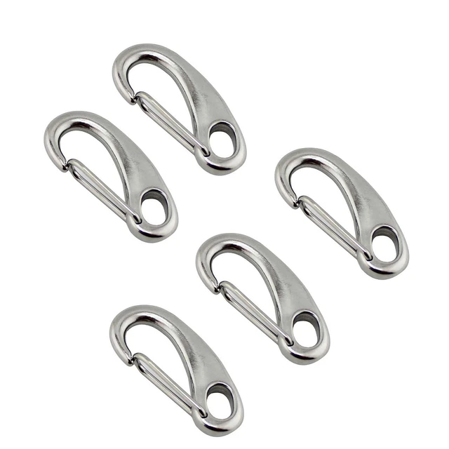 5PCS Egg Shape Snap Hooks 304 Stainless Steel 40mm 50mm 70mm 100mm Length  Safety Metal SS Quick Release Spring Snap Hook Link - AliExpress