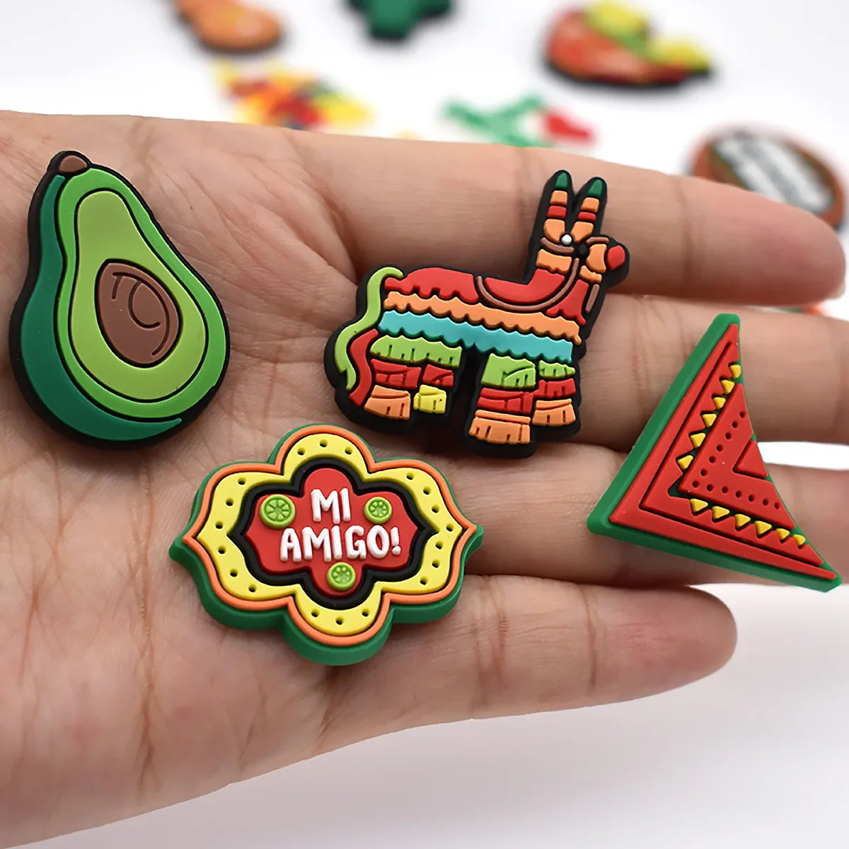 Schuhschnallen der Mexico-Serie, Charms, Accessoires, Dekorationen für Clog-Sneaker-Armbänder, Tumbler, Party, Unisex, Kinder – Detail 5