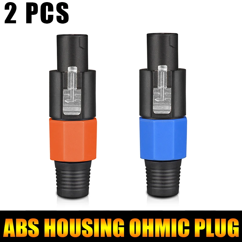 

2PCS 4PCS NL4FC Speaker Connector 4-pole 4-pin male Audio cable adapter ABS housing Ohm Plug Speakon Jack Accessories Speaker