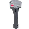 Classic Plastic Residential Mailbox & Post Mount Combo Kit with 2 Access Doors - Light Gray/Dark Gray 1